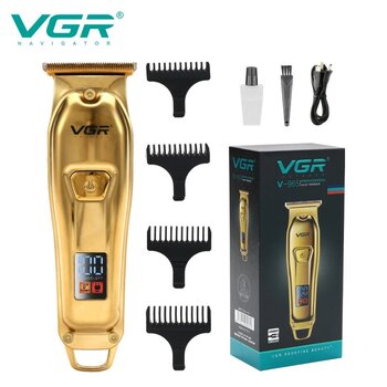 Машинка для стрижки волос, триммер для бороды, машинка для стрижки тела, бритва с ЖК-экраном VGR-965 цена и информация | Машинки для стрижки волос | kaup24.ee