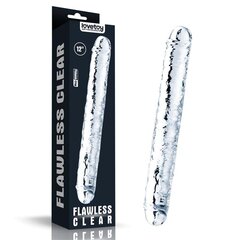 Double Dildo Flawless Clear 12 Clear цена и информация | Фаллоимитаторы | kaup24.ee
