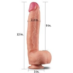 Dildo Nature 12 Dual Layer Flesh цена и информация | Фаллоимитаторы | kaup24.ee