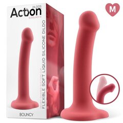 Bouncy Liquid Silicone Dildo Hiper Flexible 7 - 18 cм Size M Burgundy цена и информация | Фаллоимитаторы | kaup24.ee