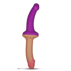 Topeltdildo 12,5 vedelast silikoonist Flesh ja Purple цена и информация | Фаллоимитаторы | kaup24.ee