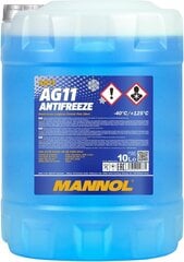 Mannol Antrefreeze AG11-40 jahuti külmakaitse jahutusvedelik, 10 liitrit цена и информация | Очищающие и охлаждающие жидкости | kaup24.ee