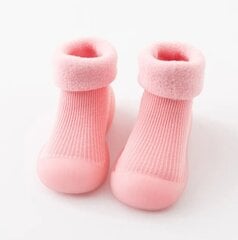 Kummitallaga soojad sokksussid, roosa цена и информация | Детские тапочки, домашняя обувь | kaup24.ee