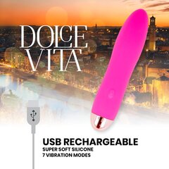 Taaslaetav Vibraator Dolce Vita, 7 kiirust, roosa hind ja info | Vibraatorid | kaup24.ee