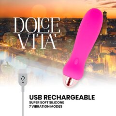 Taaslaetav vibraator, Dolce Vita, 7 kiirust, roosa hind ja info | Vibraatorid | kaup24.ee