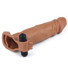 Vibratsiooniga peenise muhv Lisa 2 Pleasure X-Tender Brown цена и информация | Эрекционные кольца, насадки на пенис | kaup24.ee