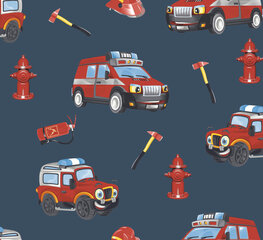 WTG занавеска Fire truck Kids цена и информация | Шторы, занавески | kaup24.ee