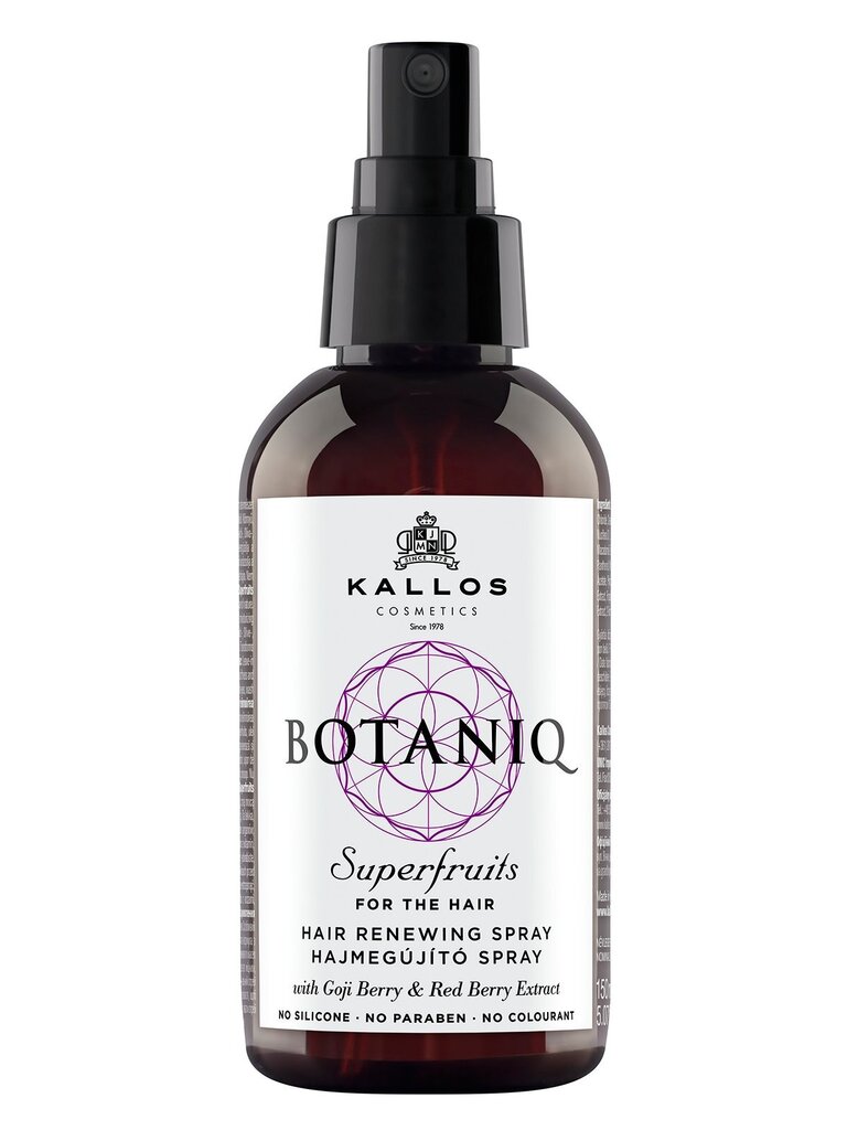 Värskendav juuksesprei Kallos Cosmetics Botaniq 150 ml цена и информация | Maskid, õlid, seerumid | kaup24.ee