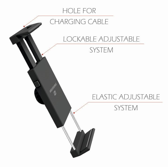 Swissten S-Grip T1-OP universaalne hoidik tahvelarvutitele, telefonidele, navigatsioonile, must hind ja info | Mobiiltelefonide hoidjad | kaup24.ee