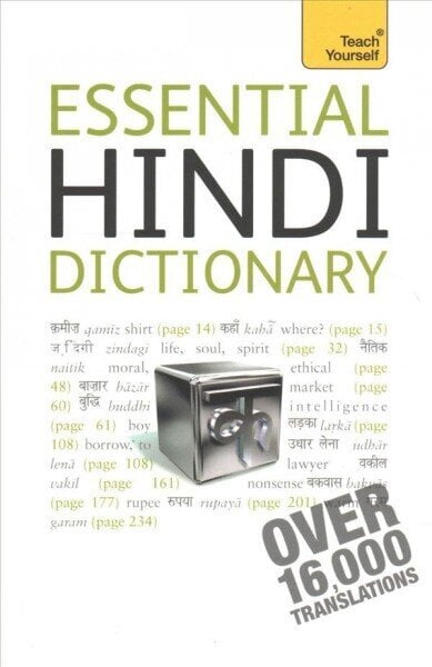 Essential Hindi Dictionary: Teach Yourself: Hindi-English/English-Hindi цена и информация | Võõrkeele õppematerjalid | kaup24.ee