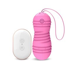 Hiibo Vibreeriv ja pöörlev muna kaugjuhtimispuldiga, USB, Silikoonist, roosa hind ja info | Vibraatorid | kaup24.ee