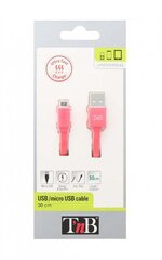 Kaabel USB / Micro USB, TnB, 30 cm hind ja info | Mobiiltelefonide kaablid | kaup24.ee