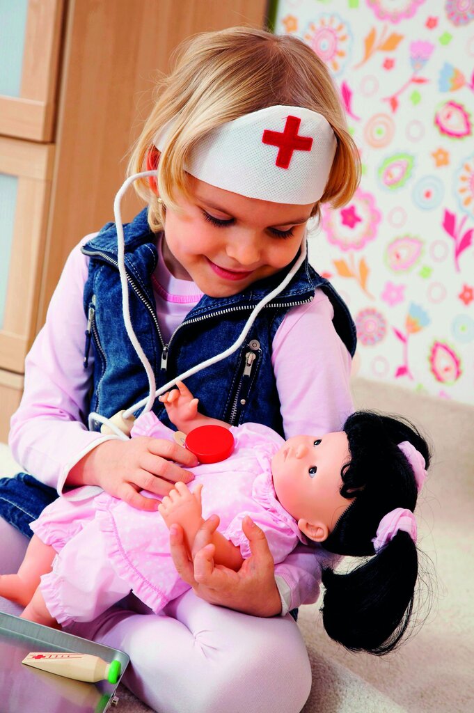 Tüdrukute arstikohver Woody 90847 Toddler Doctor atributic things set in a metallic carry case (10 pcs) hind ja info | Tüdrukute mänguasjad | kaup24.ee