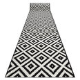 Rugsx ковровая дорожка BCF Morad Ruta, чёрная / белая, 60 см