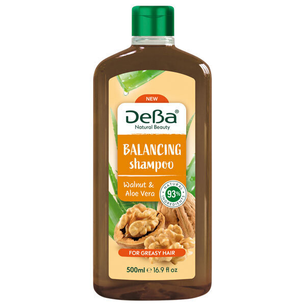 Tasakaalustav šampoon kreeka pähklite ja aaloega DeBa, 500 ml hind ja info | Šampoonid | kaup24.ee