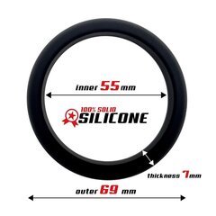 Cock Ring Solid Silicone 5.5 cм Black цена и информация | Эрекционные кольца, насадки на пенис | kaup24.ee