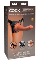 Фаллоимитатор с ремнем/страпоном King Cock Elite Comfy Silicone Body Dock Kit цена и информация | БДСМ и фетиш | kaup24.ee