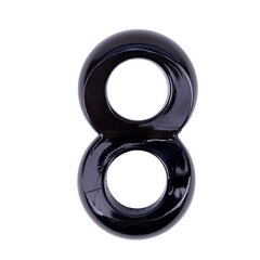 Duo Cock 8 Ball Ring-black цена и информация | Эрекционные кольца, насадки на пенис | kaup24.ee