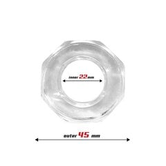Cock Ring Super Flexible Polygon 2.2 cм Clear цена и информация | Эрекционные кольца, насадки на пенис | kaup24.ee
