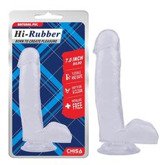 Дилдо Hi-Rubber 7 Clear цена и информация | Фаллоимитаторы | kaup24.ee
