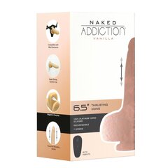 ⁣Naked Addiction - Thrusting Dong with Remote 16,5 cm Vanilla hind ja info | Dildod | kaup24.ee