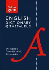 English Gem Dictionary and Thesaurus: The World's Favourite Mini Dictionaries 6th Revised edition, Collins English Dictionary and Thesaurus Gem Edition: Two Books-in-One Mini Format hind ja info | Võõrkeele õppematerjalid | kaup24.ee