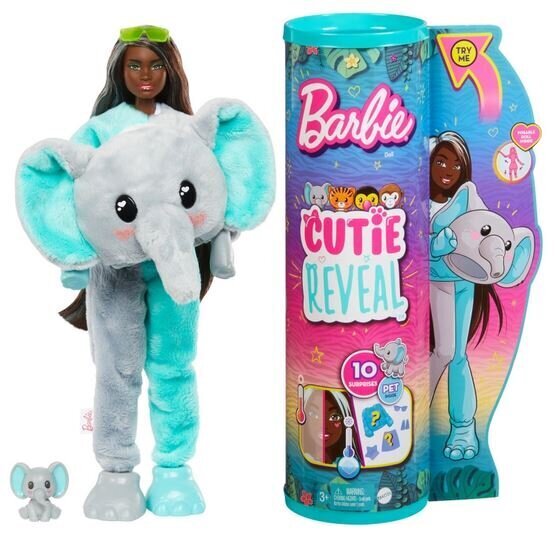 Barbie Cutie Reveal nukukomplekt, elevant цена и информация | Tüdrukute mänguasjad | kaup24.ee
