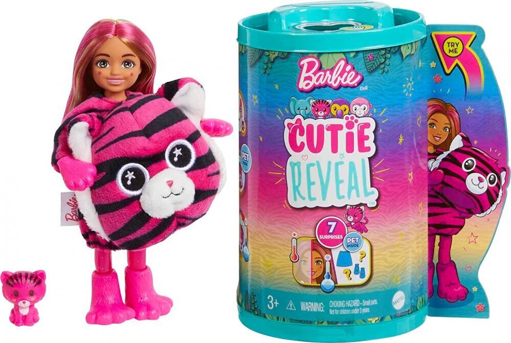 Barbie Cutie Reveal nukukomplekt, tiiger hind ja info | Tüdrukute mänguasjad | kaup24.ee