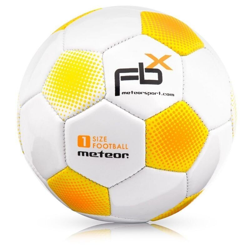 Jalgpalli pall Meteor FBX, suurus 1, valge hind ja info | Jalgpalli pallid | kaup24.ee
