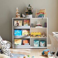 Lastetoa riiul SoBuy KMB33-W, valge цена и информация | Полки для книг и игрушек | kaup24.ee
