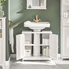 Шкаф для ванной SoBuy FRG237-II-W, белый цвет цена и информация | Шкафчики для ванной | kaup24.ee