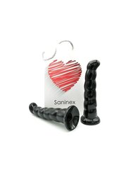 Saninex Sextoys Saninex Dildo Silicone 19 cm Must hind ja info | Anaallelud | kaup24.ee