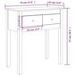 vidaXL konsoollaud, meepruun, 70x35x75 cm, männipuit цена и информация | Konsoollauad | kaup24.ee