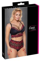 Bra and briefs black/red 4xl цена и информация | Сексуальное женское белье | kaup24.ee