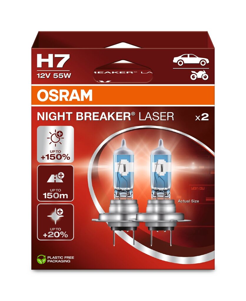 Autopirn Osram Night Breaker Laser H7 12V 55W цена и информация | Autopirnid | kaup24.ee