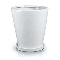 Керамический вазон MOOD 32x36(В) см, с тарелкой, белый цена и информация | Вазоны | kaup24.ee