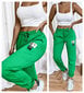 Naiste puuvillased vabaajapüksid Classic, roheline hind ja info | Naiste püksid | kaup24.ee