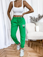 Повседневные брюки из хлопка для женщин Classic, зеленые цена и информация | Женские брюки | kaup24.ee