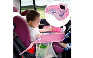 Laste reisilaud turvatoolile. Värv on roosa hind ja info | Autoistmete lisavarustus | kaup24.ee