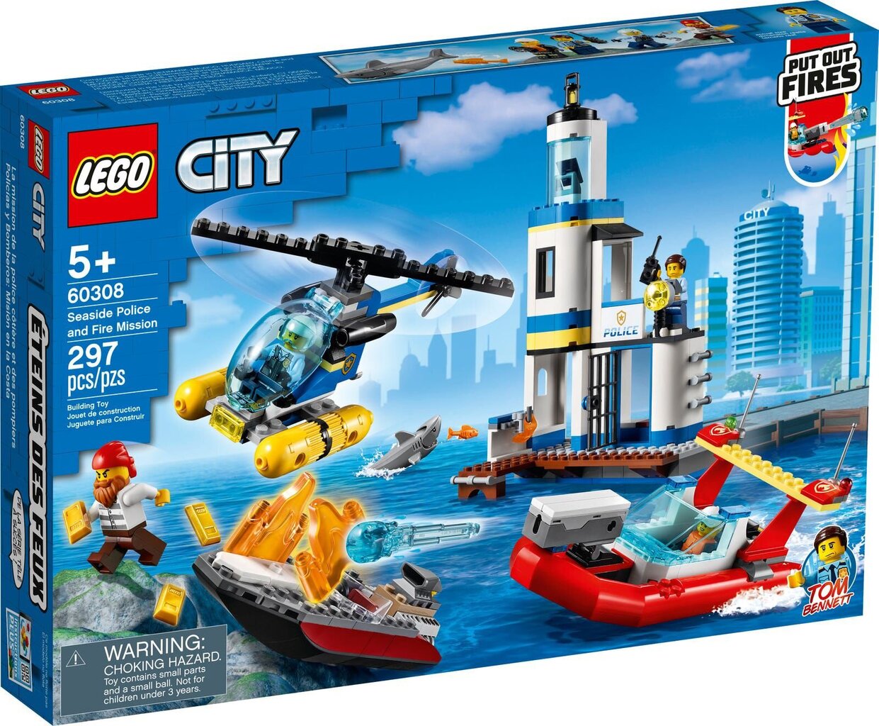 60308 LEGO® City rannikupolitsei ja tuletõrje aktsioon цена и информация | Klotsid ja konstruktorid | kaup24.ee