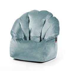 Кресло-мешок Qubo™ Shell Menthe Velvet Fit, синий цена и информация | Кресла-мешки и пуфы | kaup24.ee