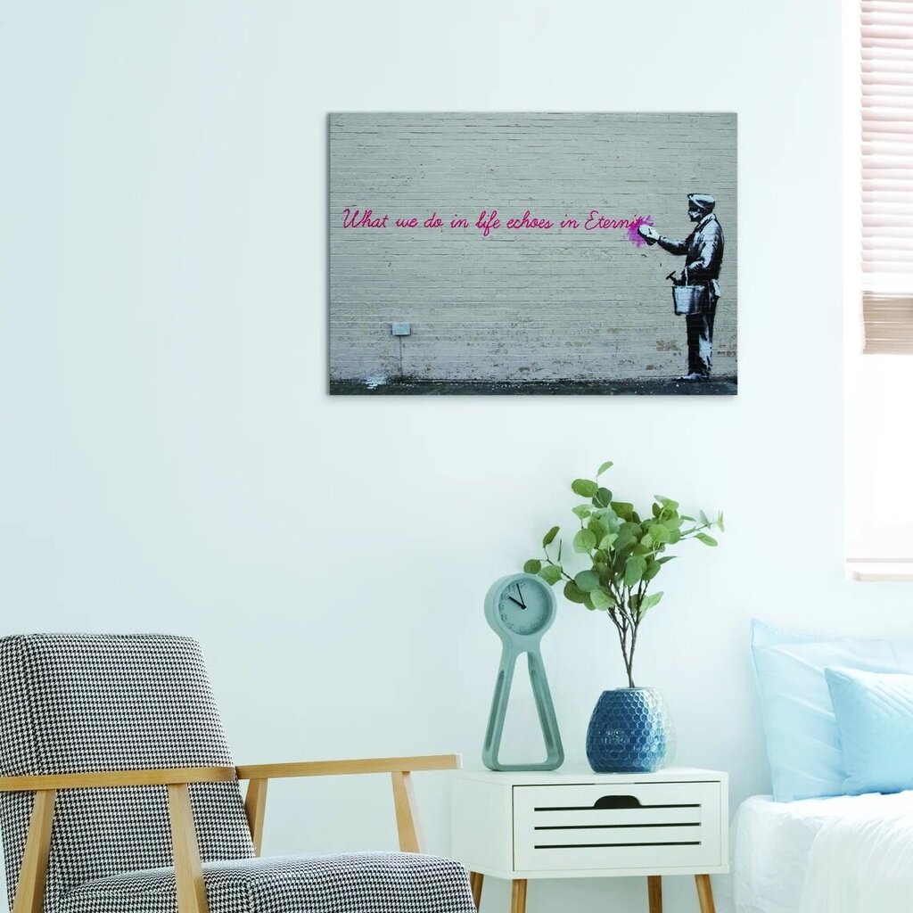 Seinapildi lõuend Banksy Graffiti Infinity Quote – 50 x 78 cm hind ja info | Seinapildid | kaup24.ee