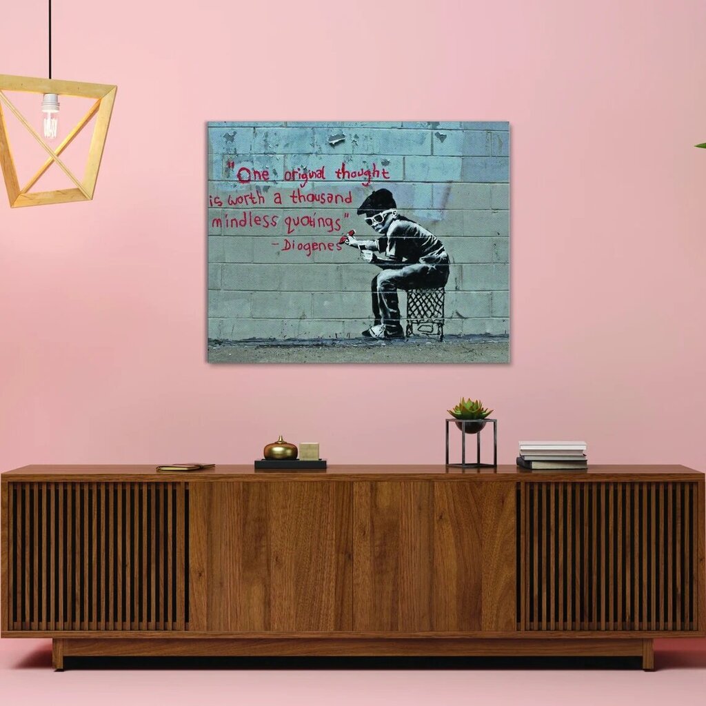 Seinaplakat Banksy Graffiti Diogenes Quote Interior Decor - 78 x 55 cm hind ja info | Seinapildid | kaup24.ee