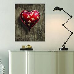 Настенный плакат Граффити воздушный шар в форме сердца - Декор интерьера - 78 х 55 см цена и информация | Настенные деревянные декорации | kaup24.ee