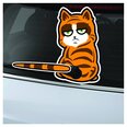 Vinüülkleebis auto tagaaknale Ginger cat, Kleebised autodele - 40 cm