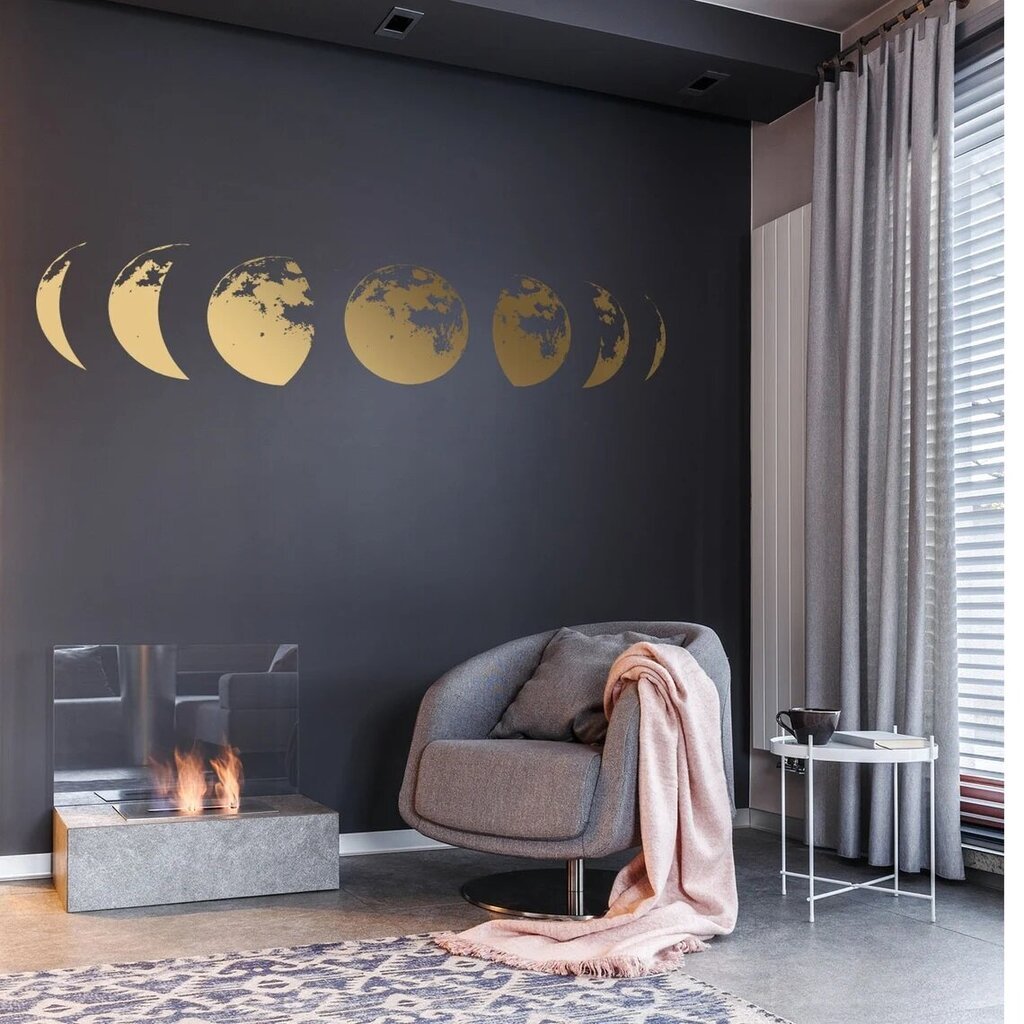 Vinüülkuldne seinakleebis Phases of the Moon – 160 x 33 cm цена и информация | Seinakleebised | kaup24.ee