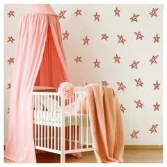 Виниловые наклейки на стену Звёзды розового цвета Декор интерьера для детской комнаты - 40 шт. (10 см) цена и информация | Декоративные наклейки | kaup24.ee