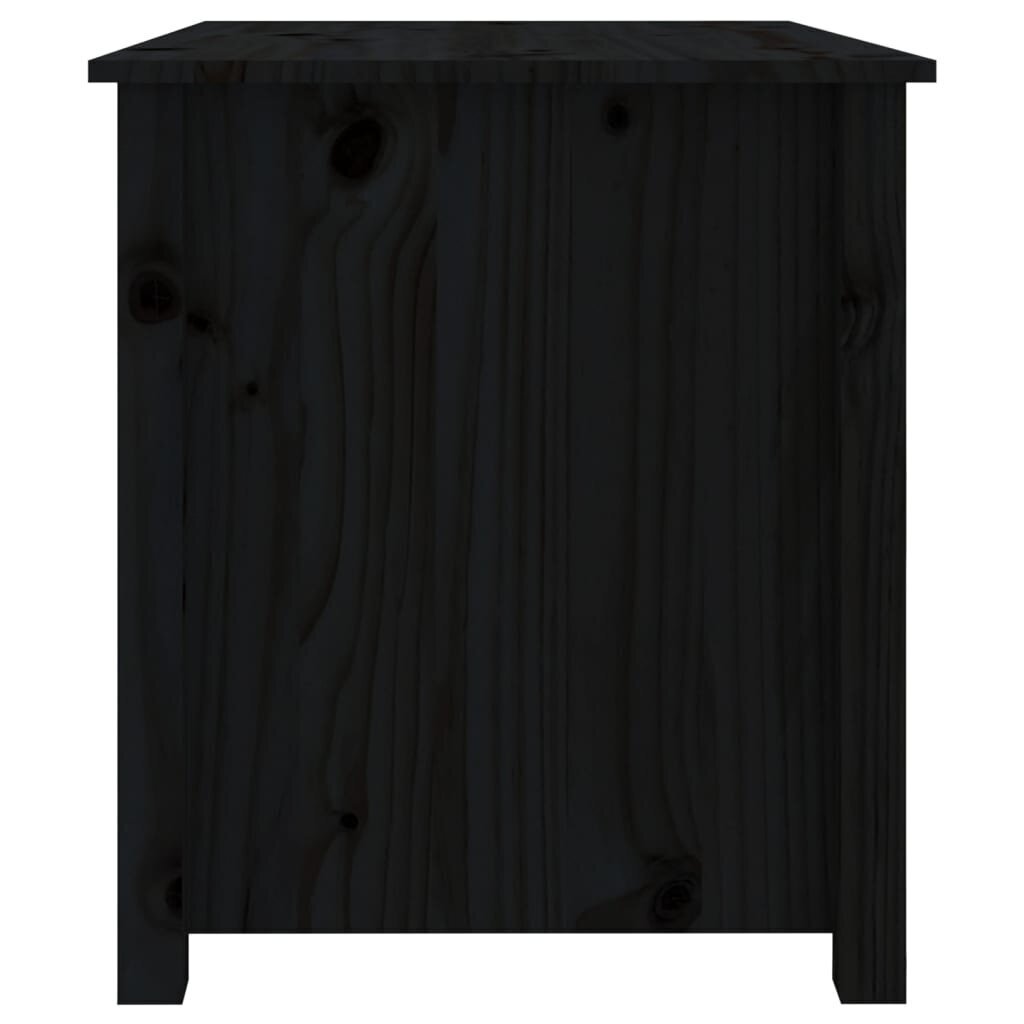 vidaXL kohvilaud, must, 71 x 49 x 55 cm, männipuit hind ja info | Diivanilauad | kaup24.ee