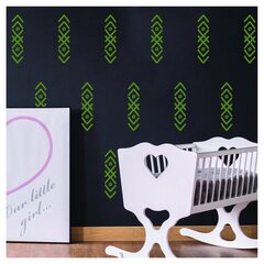 Vinüülist seinakleebised rohelised värvimustrid, Sisekujundus - 100 tk. (30 cm) hind ja info | Seinakleebised | kaup24.ee