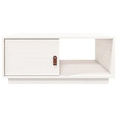vidaXL kohvilaud, valge, 80x50x35,5 cm, männipuit hind ja info | Diivanilauad | kaup24.ee